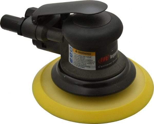 Ingersoll-Rand - 12,000 OPM, 15.8 CFM Air Consumption, Palm Air Orbital Sander - Round Pad, 1/4 NPT Inlet - Exact Industrial Supply