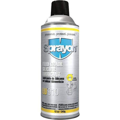 Sprayon - 12 oz Aerosol Silicone Lubricant - Clear, -58°F to 575°F, Food Grade - Exact Industrial Supply