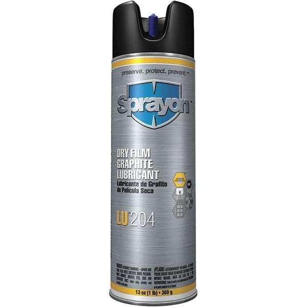 Sprayon - 10 oz Aerosol Dry Film Lubricant - Black, -40°F to 850°F - Exact Industrial Supply