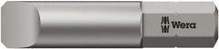 Wera - 4mm x 32mm Blade, 1/4" Drive Slotted Screwdriver Bit - 1-1/4" OAL - Exact Industrial Supply