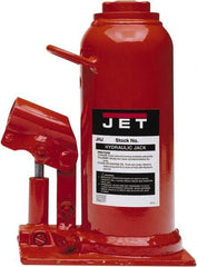 Jet - 17.5 Ton Capacity Hydraulic Bottle Jack - 10.38" to 20" High, 3-1/8" Screw Length, 7-1/8" Long x 4-5/8" Wide Base - Exact Industrial Supply