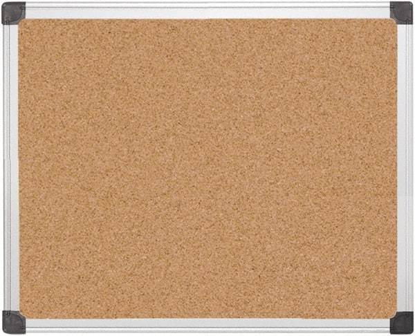 MasterVision - 24" Wide x 36" High Open Cork Bulletin Board - Natural (Color) - Exact Industrial Supply