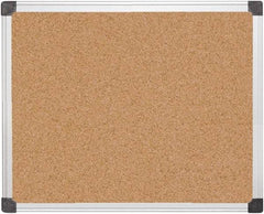 MasterVision - 24" Wide x 36" High Open Cork Bulletin Board - Natural (Color) - Exact Industrial Supply