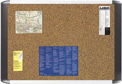 MasterVision - 36" Wide x 24" High Open Cork Bulletin Board - Tan - Exact Industrial Supply