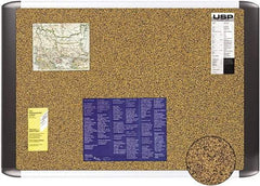 MasterVision - 72" Wide x 48" High Open Cork Bulletin Board - Tan - Exact Industrial Supply