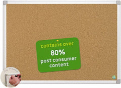 MasterVision - 48" Wide x 36" High Open Cork Bulletin Board - Natural (Color) - Exact Industrial Supply