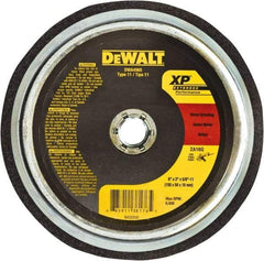 DeWALT - 6" Diam, 5/8" Hole Size, 2" Overall Thickness, 24 Grit, Type 11 Tool & Cutter Grinding Wheel - Coarse Grade, Zirconia Alumina, R Hardness, Resinoid Bond, 6,000 RPM - Exact Industrial Supply