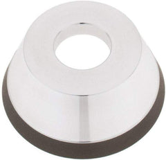 Tru-Maxx - 95mm Diam, 1-1/4" Hole Size, 1" Overall Thickness, 150 Grit, Type 11V9, Tool & Cutter Grinding Wheel - Very Fine Grade, Diamond - Exact Industrial Supply