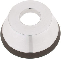 Tru-Maxx - 95mm Diam, 1-1/4" Hole Size, 1" Overall Thickness, 220 Grit, Type 11V9, Tool & Cutter Grinding Wheel - Very Fine Grade, Diamond - Exact Industrial Supply