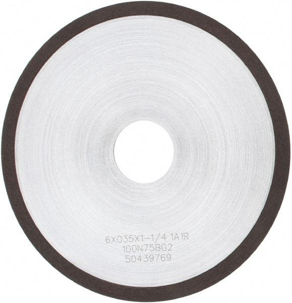 Tru-Maxx - 6" 100 Grit Diamond Cutoff Wheel - 0.035" Thick, 1-1/4" Arbor, Use with Angle Grinders - Exact Industrial Supply