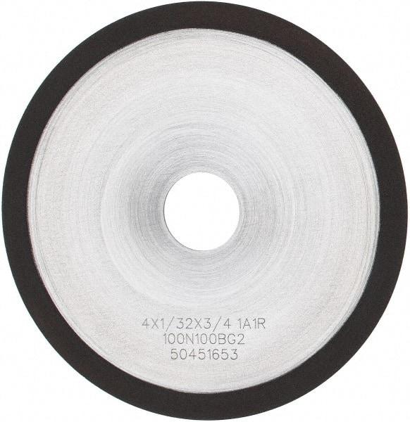 Tru-Maxx - 4" 100 Grit Diamond Cutoff Wheel - 1/32" Thick, 3/4" Arbor, Use with Angle Grinders - Exact Industrial Supply