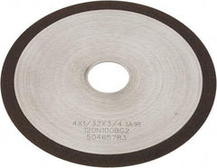 Tru-Maxx - 4" 120 Grit Diamond Cutoff Wheel - 1/32" Thick, 3/4" Arbor, Use with Angle Grinders - Exact Industrial Supply