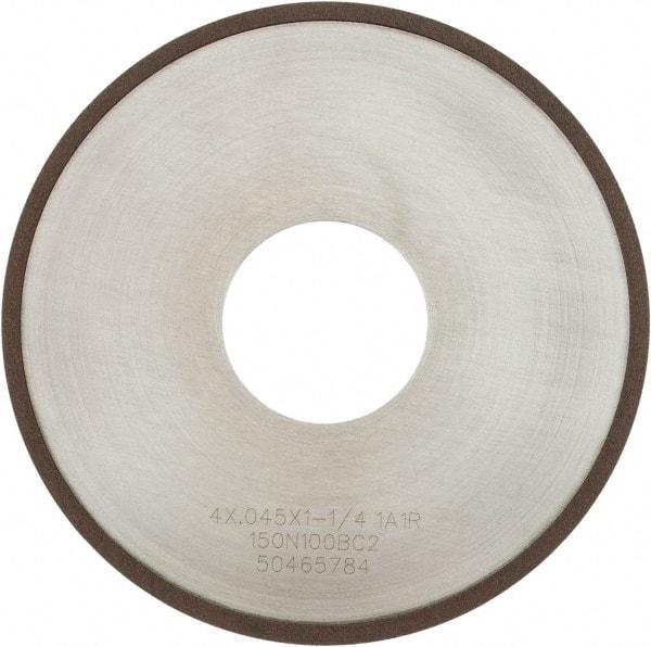 Tru-Maxx - 4" 150 Grit Diamond Cutoff Wheel - 0.045" Thick, 1-1/4" Arbor, Use with Angle Grinders - Exact Industrial Supply