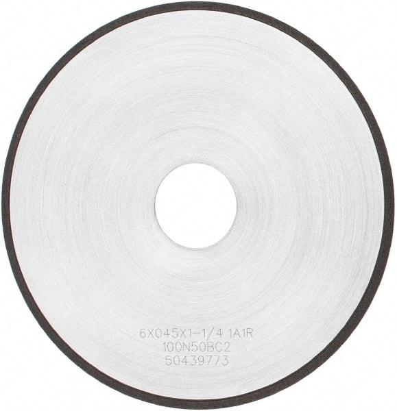 Tru-Maxx - 6" 100 Grit Diamond Cutoff Wheel - 0.045" Thick, 1-1/4" Arbor, Use with Angle Grinders - Exact Industrial Supply