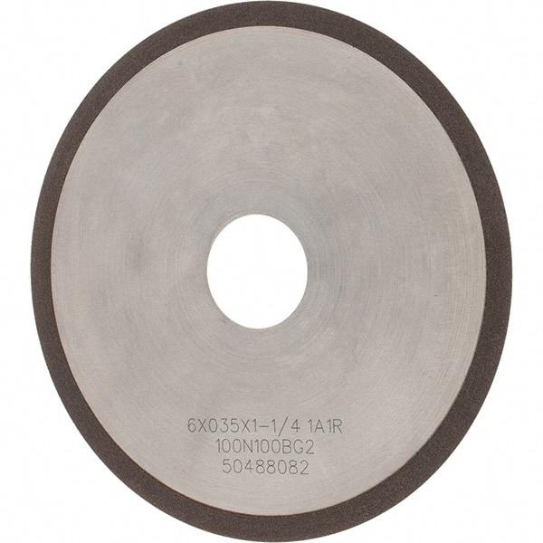 Tru-Maxx - 6" 100 Grit Diamond Cutoff Wheel - 0.035" Thick, 1-1/4" Arbor, Use with Angle Grinders - Exact Industrial Supply
