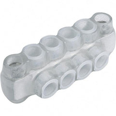 Panduit - 4 Port, 2/0 to 14 AWG Compatible, Tap Connector - 2.86" OAL x 1.31" OAW x 1.36" OAH, Clear - Exact Industrial Supply