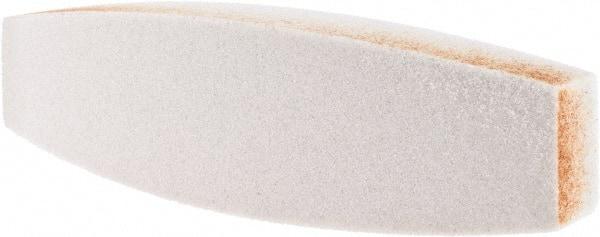 Tru-Maxx - 60 Grit Aluminum Oxide Boat (Shape) Polishing Stone - Medium Grade, 2-1/2" Wide x 9" Long x 1-1/2" Thick - Exact Industrial Supply