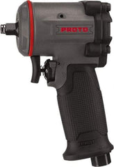 Proto - 3/8" Drive, 6,000 RPM, 445 Ft/Lb Torque Impact Wrench - Pistol Grip Handle, 1,260 IPM, 3 CFM, 90 psi, 1/4" NPT Inlet - Exact Industrial Supply