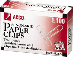 ACCO - 1-3/8" Wide Paper Fastener - Silver - Exact Industrial Supply