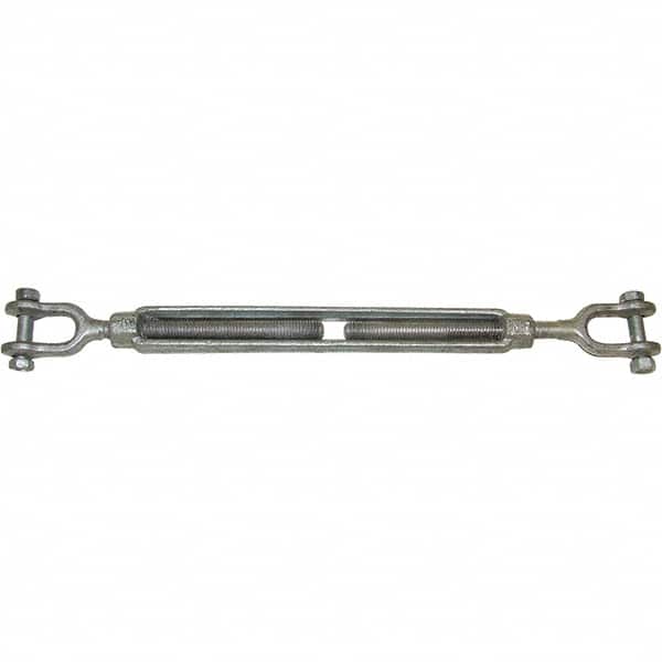 CM - 15,200 Lb Load Limit, 1-1/4" Thread Diam, 18" Take Up, Forged Steel Turnbuckle Body Turnbuckle - Exact Industrial Supply