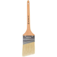 Wooster Brush - 1" Flat Polyester Varnish Brush - 2-3/16" Bristle Length, 4-13/16" Wood Handle - Exact Industrial Supply