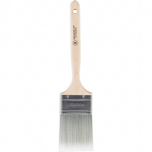 Wooster Brush - 2-1/2" Flat Polyester Sash Brush - 2-15/16" Bristle Length, 7-1/2" Wood Handle - Exact Industrial Supply