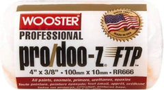 Wooster Brush - 3/8" Nap, 4" Wide Paint Roller - Medium Texture, Woven - Exact Industrial Supply