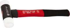Osca - 8 oz Head 1" Face Diam Aluminum Soft Face Dead Blow Hammer with Tips - 12" OAL, Aluminum Alloy Handle with Rubber Grips - Exact Industrial Supply