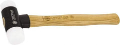 Osca - 8 oz Head 1" Face Diam Aluminum Soft Face Dead Blow Hammer with Tips - 11" OAL, Hickory Handle - Exact Industrial Supply