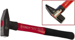 Osca - Machinist's Double Face Hammer - 12-19/32" OAL, 12.6" Long Aluminum Handle with Rubber Grip, 1.06" Face Diam - Exact Industrial Supply