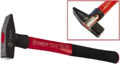 Osca - Machinist's Double Face Hammer - 12" OAL, 12" Long Aluminum Handle with Rubber Grip, 0.89" Face Diam - Exact Industrial Supply