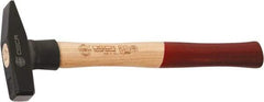 Osca - Machinist's Double Face Hammer - 12-19/32" OAL, 12.6" Long Wood Handle, 1.06" Face Diam - Exact Industrial Supply
