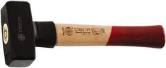 Osca - 2-13/64 Lb Head, 10" Long Sledge Hammer - Carbon Steel Head, 1-1/2" Face Diam, 3.7" Long Head, Wood Handle - Exact Industrial Supply