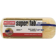 Wooster Brush - 1/2" Nap, 7" Wide Paint Roller - Semi-Rough Texture, Knitted - Exact Industrial Supply