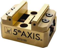 5th Axis - 3" Jaw Width, 56mm High x 4" Long x 3" Wide Vise - For Use with 5 Axis Workholding Systems - Exact Industrial Supply