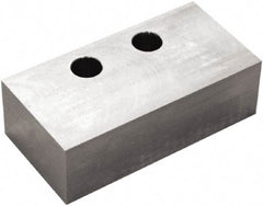 5th Axis - 6" Wide x 2" High x 2.95" Thick, Flat/No Step Vise Jaw - Soft, Aluminum, Manual Jaw, Compatible with V6105M Vises - Exact Industrial Supply