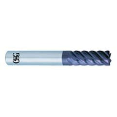 5/8'' Dia. - 4'' OAL - - WXS Coated CBD - 45° Helix HP End Mill - 6 FL - Exact Industrial Supply