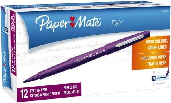 Paper Mate - Felt Tip Porous Point Pen - Purple - Exact Industrial Supply