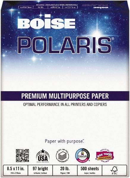 Boise - 2,500 Sheets White Photo Paper - Use with Laser Printers, Inkjet Printers, Copiers - Exact Industrial Supply