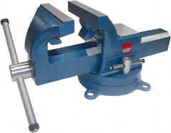 Bessey - 4" Jaw Width, 4-1/4" Opening Capacity, 2-3/8" Throat Depth, Steel Swivel Bench Vise - Bolt Down Base Attachment - Exact Industrial Supply
