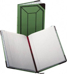 Boorum & Pease - 300 Sheet, 7-5/8 x 12-1/2", Record/Account Book - Green & Red - Exact Industrial Supply