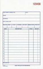 Adams Business Forms - 50 Sheet, 4-3/16 x 7-3/16", Sales Order Book - White - Exact Industrial Supply