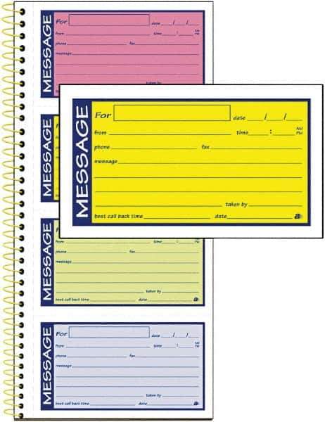 AT-A-GLANCE - 200 Sheet, 5-1/4 x 11", Call Book - Lime - Exact Industrial Supply