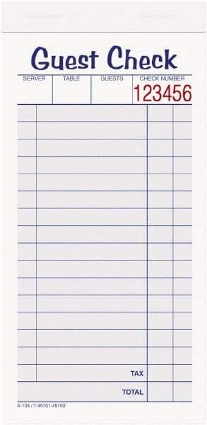 Adams Business Forms - 50 Sheet, 6-7/8 x 3-3/8", Guest Book - White & Canary - Exact Industrial Supply