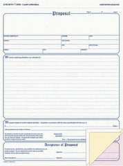 Adams Business Forms - 50 Sheet, 8-1/2 x 11-7/16", Sales Order Book - White, Canary & Pink - Exact Industrial Supply