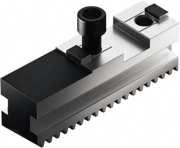 Schunk - 12" Max Chuck Diam Compatibility, Case Hardened Steel Serrated Hard Lathe Master Jaws - 0 Steps - Exact Industrial Supply