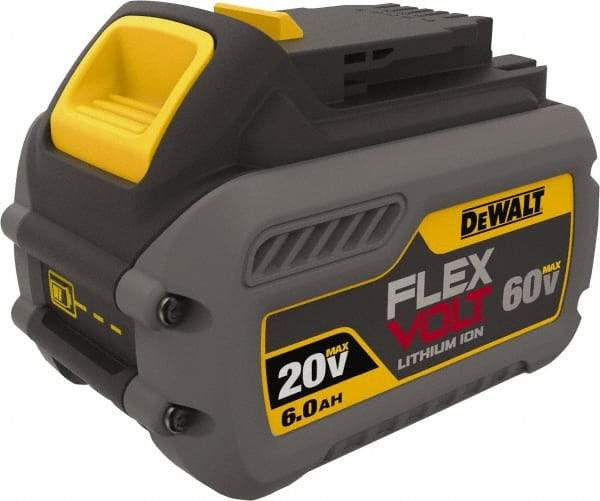 DeWALT - 60 Volt Lithium-Ion Power Tool Battery - 6 Ahr Capacity, 2 hr Charge Time, Series 20/60 FLEXVOLT - Exact Industrial Supply