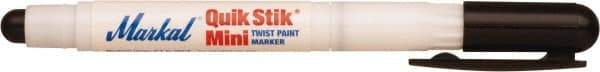 Markal - Black Solid Paint Marker - Fine Medium Tip, Alcohol Base Ink - Exact Industrial Supply