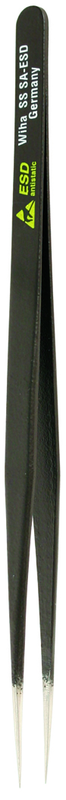 130mm ESD Safe Tweezer SS SA Long Narrow - Exact Industrial Supply