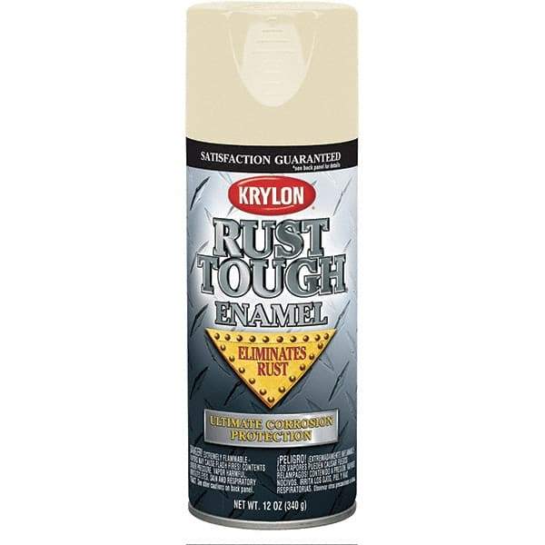 Krylon - Almond (Color), Gloss, Rust Proof Enamel Spray Paint - 25 Sq Ft per Can, 12 oz Container, Use on Wood, Metal - Exact Industrial Supply